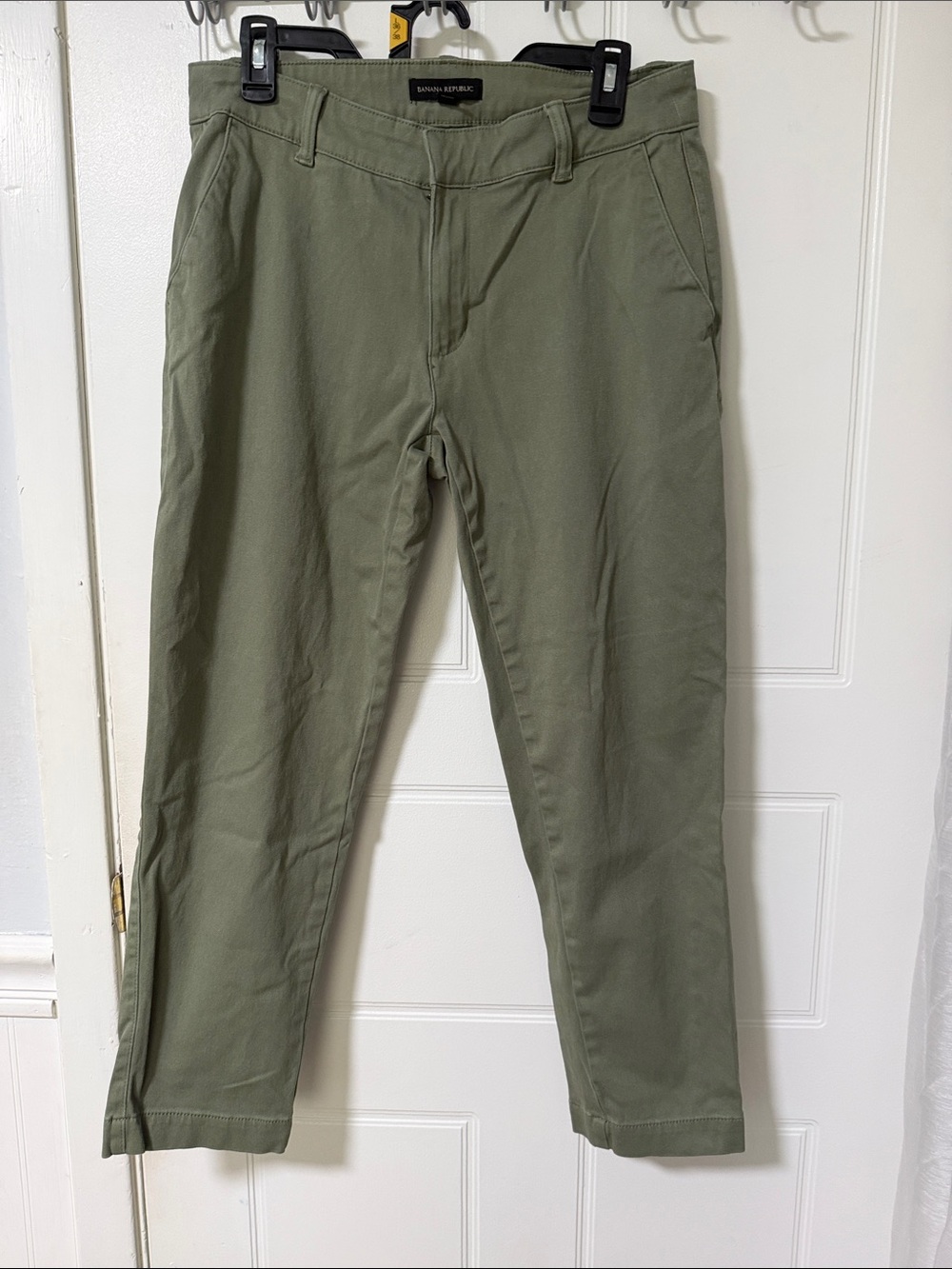 Banana Republic Olive Green Women's Slim Chino Trousers